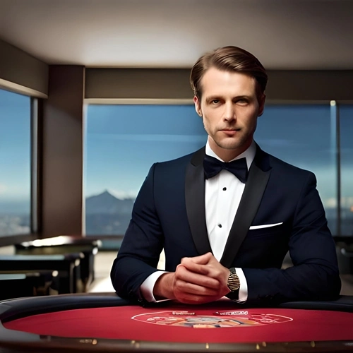 Un crupier de casino te da la bienvenida