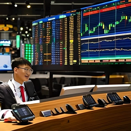 Un hombre que opera en el forex de criptomonedas