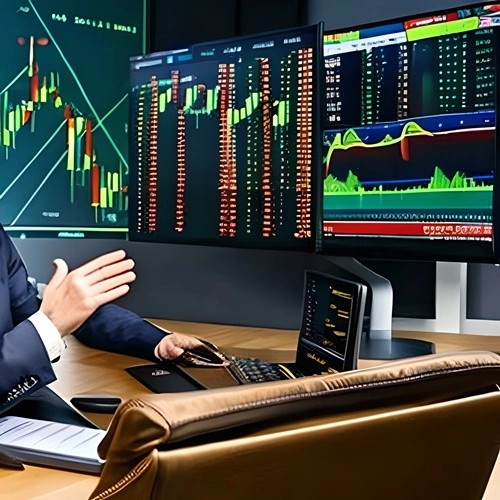 Pantallas de un trader de criptomonedas