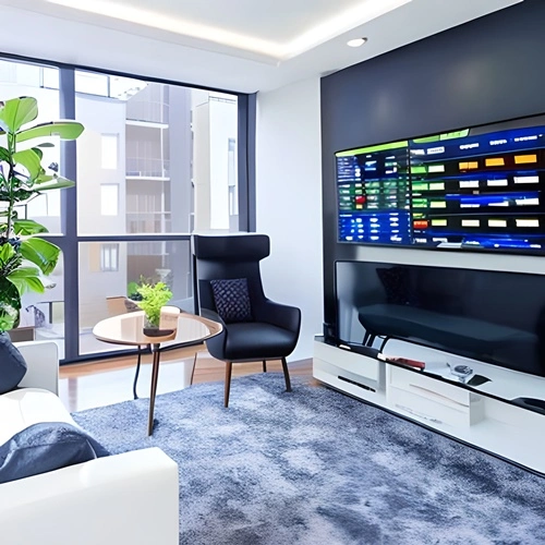 Una sala de trading de forex en criptomonedas