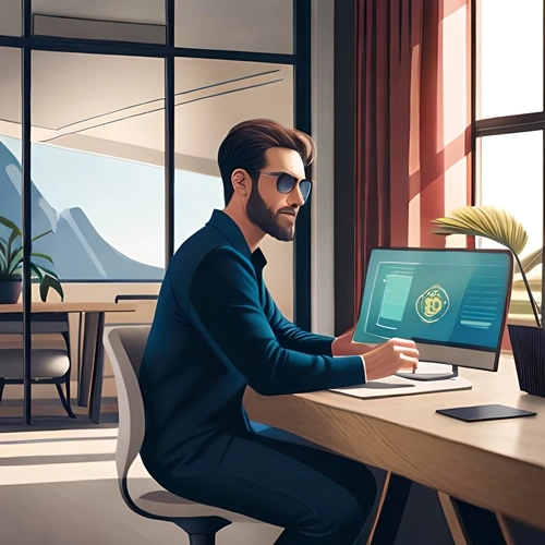 Un trader que actúa en la blockchain